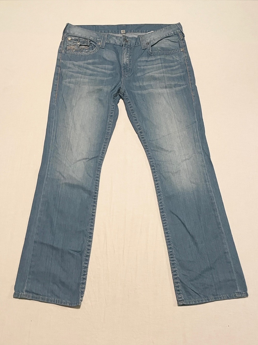 True Religion Men’s Straight Big T Jeans Blue Size 38